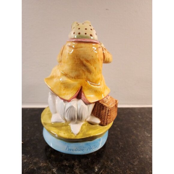 Vtg Beatrice Potter Mr Jeremy Fisher Revolving Music Box Lazy River Fishing - Picture 3 of 12